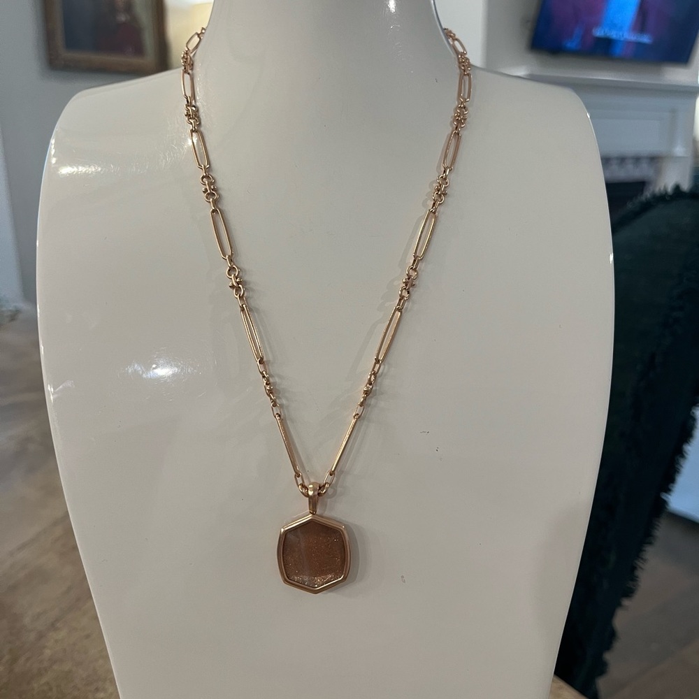 Kendra Scott Dusted Rose Gold Pendant Necklace